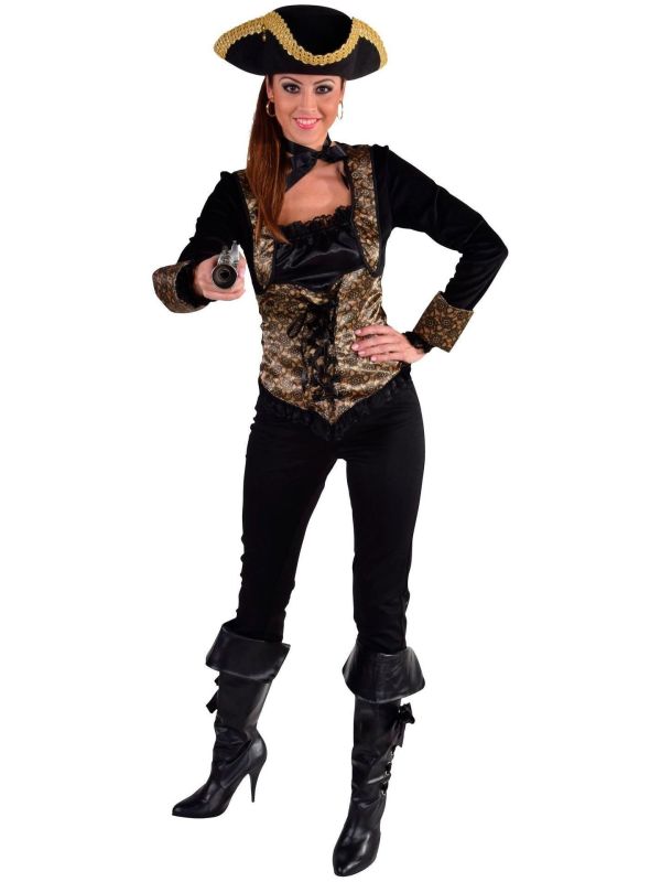 Piraten topje goud dames main product photo