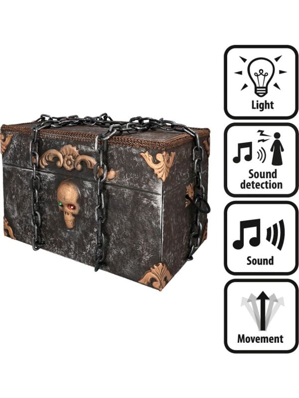 Piratenkist Decoratie met Geluid, licht en beweging