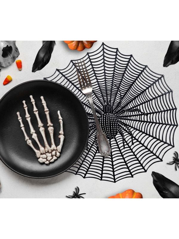 Placemat spinnenweb 38 cm halloween