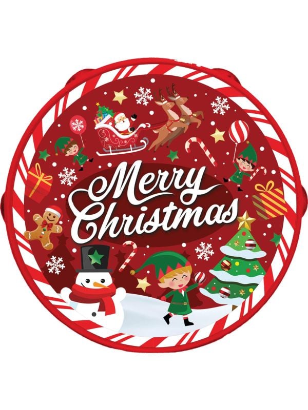 Plastic kerst tamboerijn merry christmas 13cm