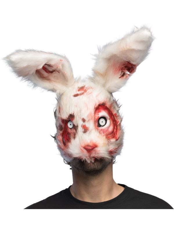Pluche Wit Konijn Halloween Masker