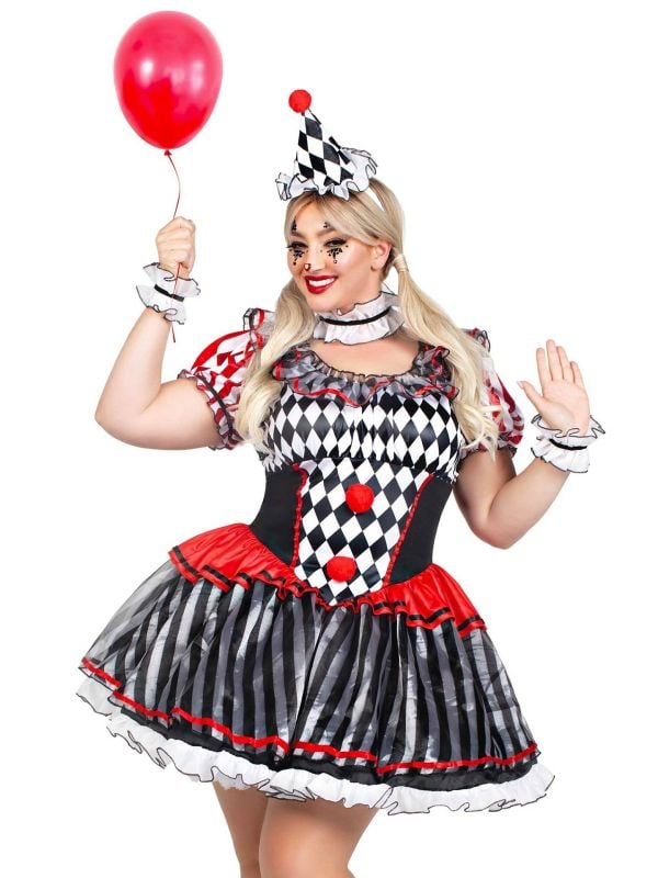 Plus Size Darling Harlequin Kostuum voor Dames