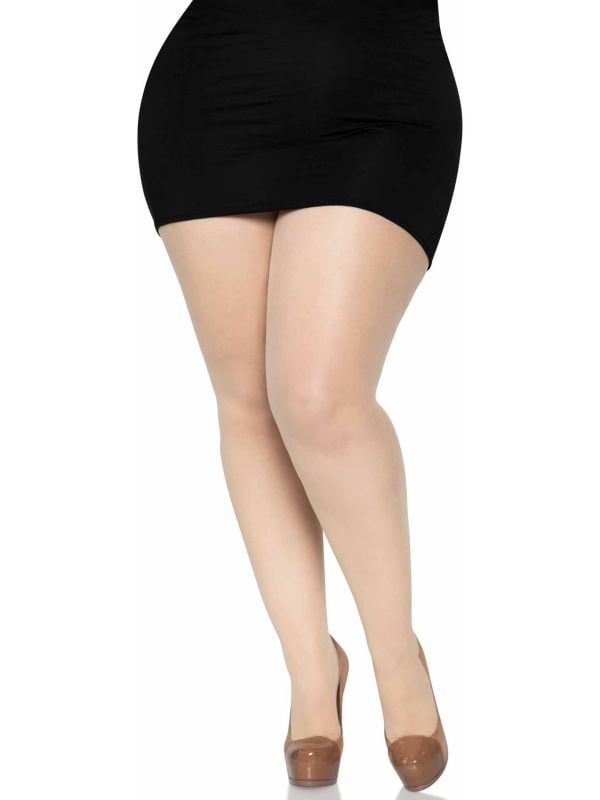 Plus size panty met naad huidskleur
