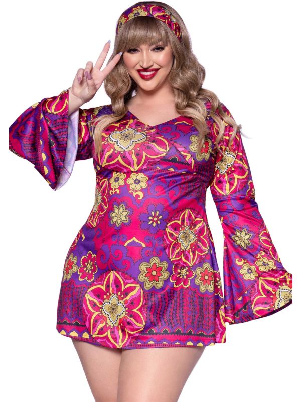 Plus size retro jurkje