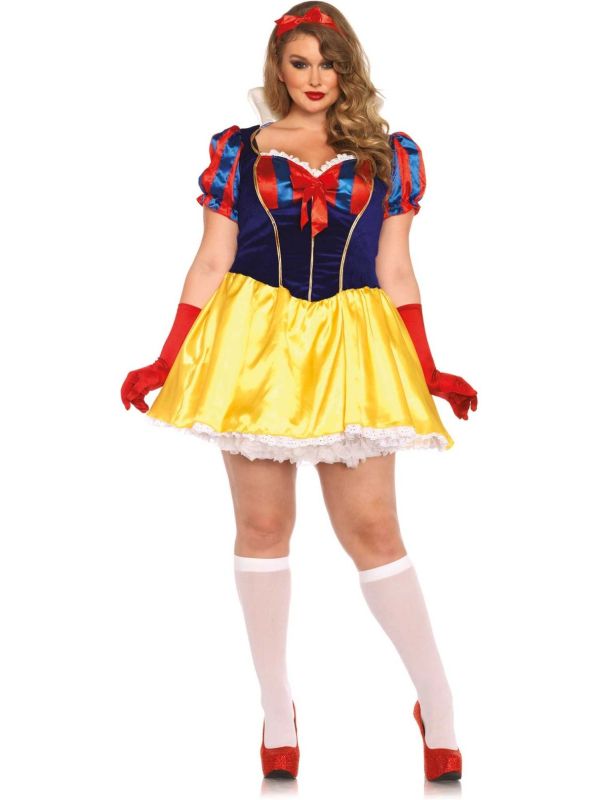 Plus size sneeuwwitje jurk main product photo
