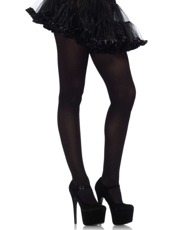 Plus size zwarte panty