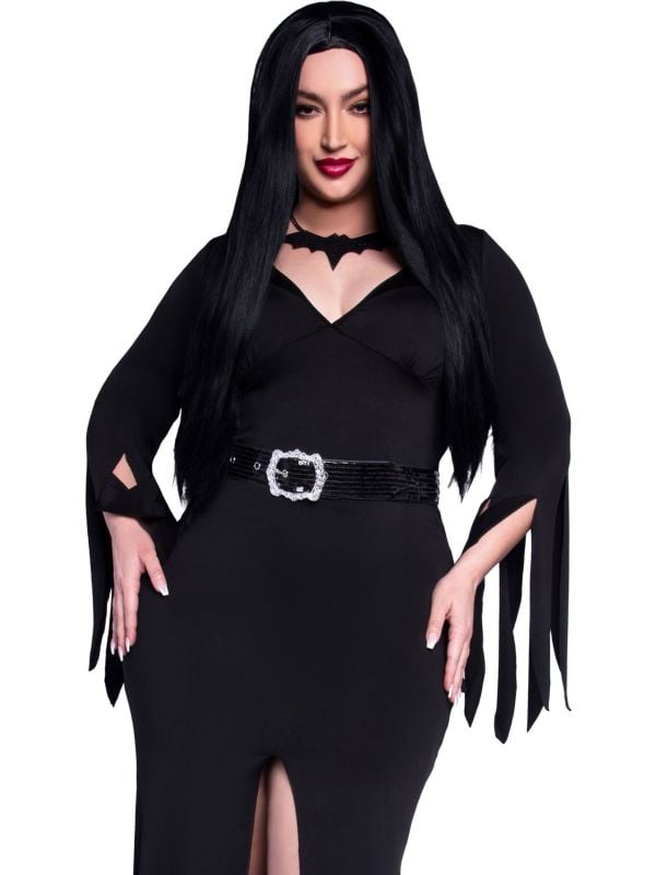 Plus size zwarte vampier outfit