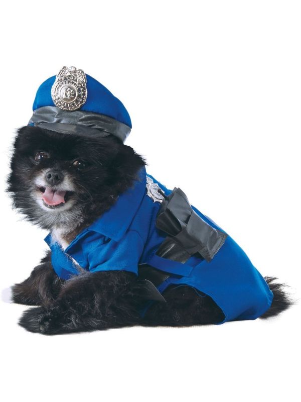 Politie Hondenkostuum Blauw