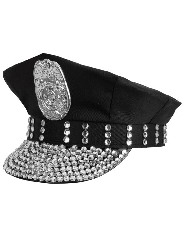 Politiepet Stripper Vrijgezel Zwart Dames Mannen