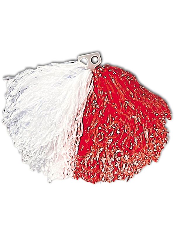 Pom Pom wit rood