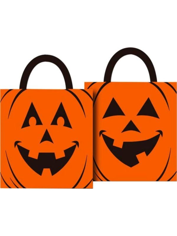 Pompoen halloween snoeptas 38 x 35 cm