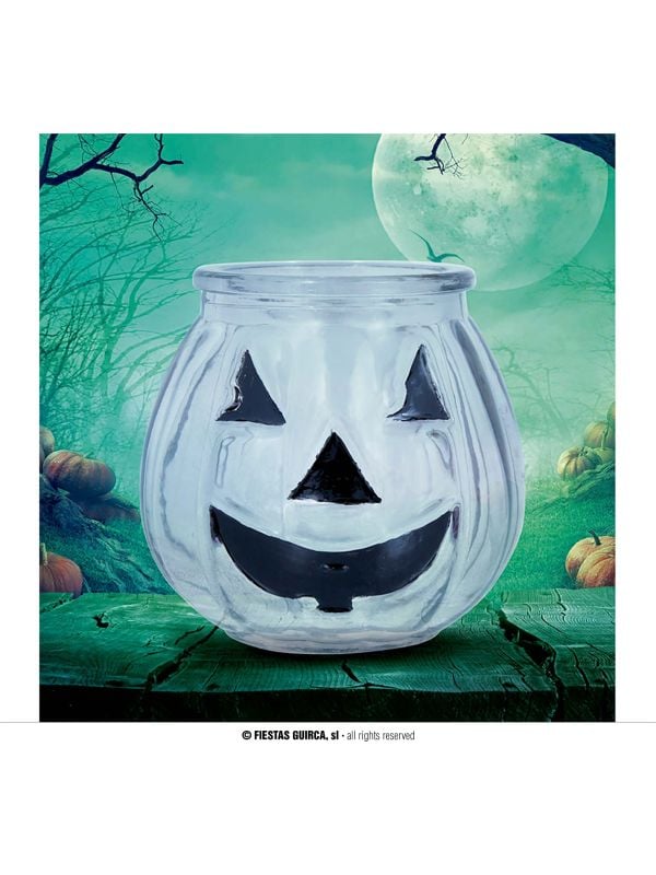 Pompoen kaarsenhouder 8 cm halloween main product photo