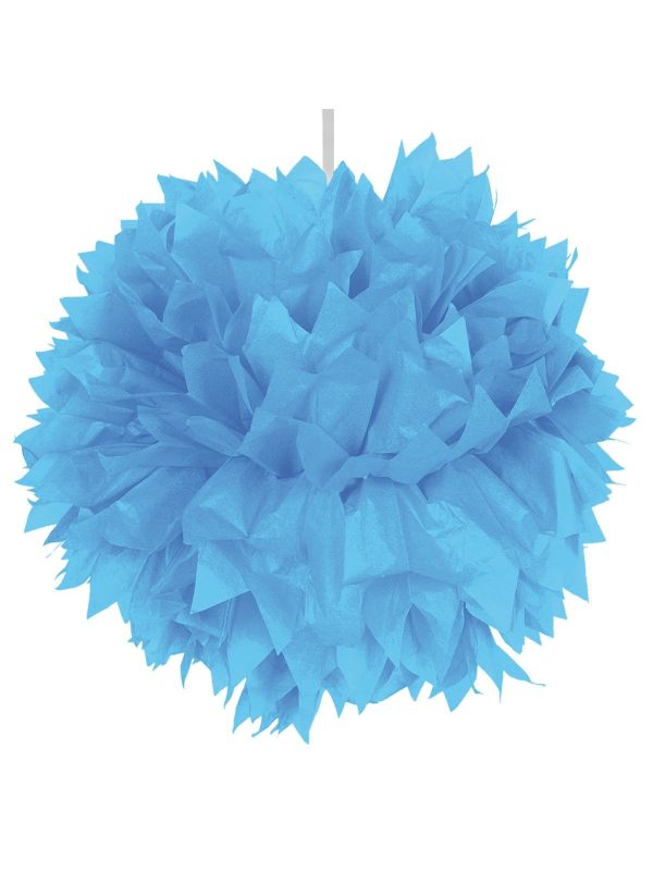Pompom hanger lichtblauw 30cm