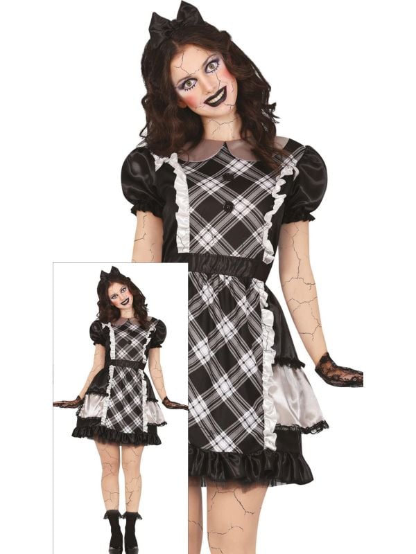 Porseleinen pop jurk halloween dames