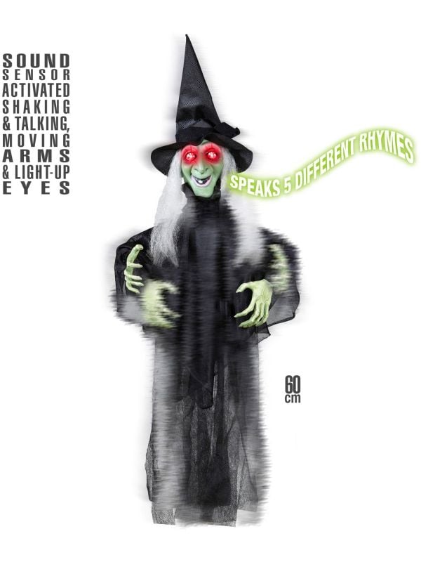 Pratende heks halloween decoratie
