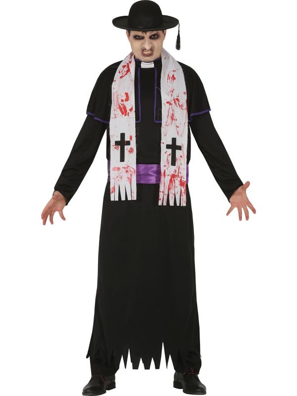 Priester outfit bloederig man