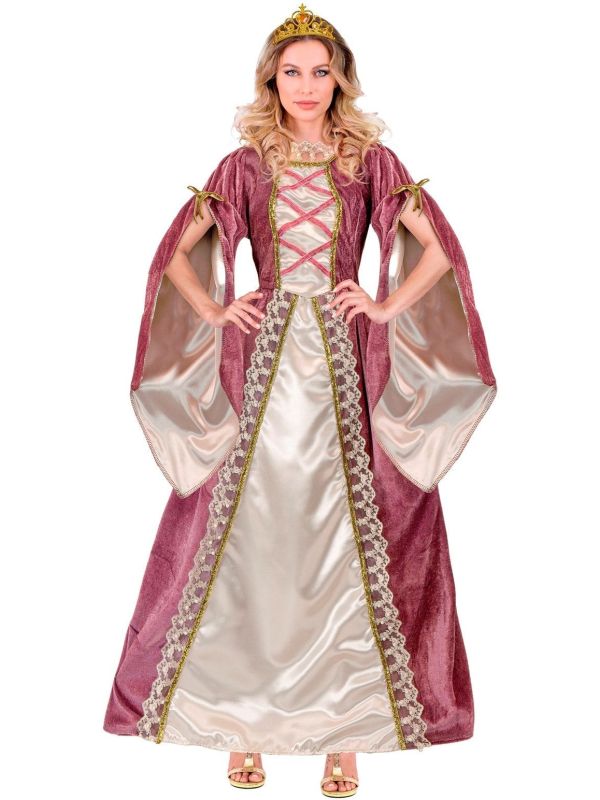 Prinses Jurk Roze Vrouwen Middeleeuwen