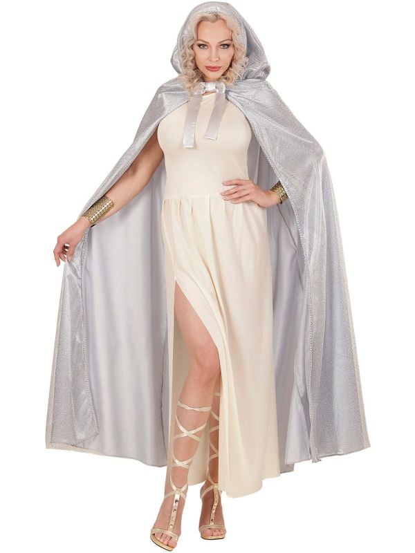 Prinsessen cape grijs One-size-volwassenen