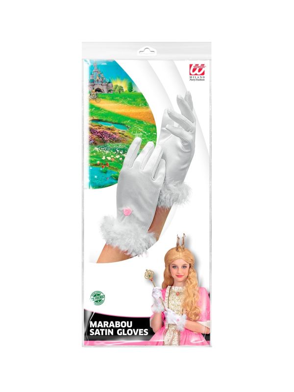 Prinsessen Handschoenen Wit Meisjes