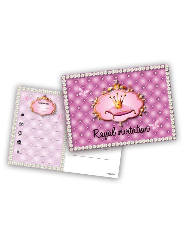 Prinsessen uitnodigingskaarten main product photo