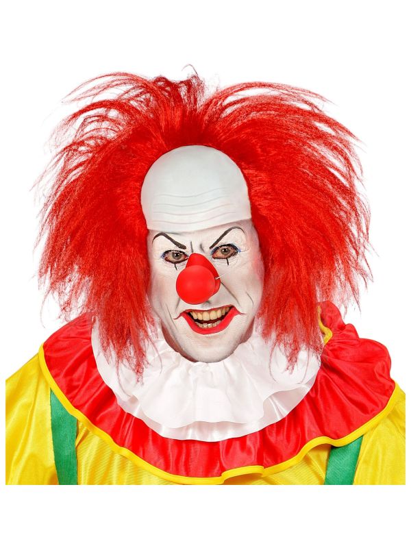Pruik horror clown rood
