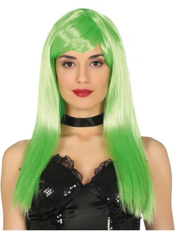 Pruik lang haar groen main product photo