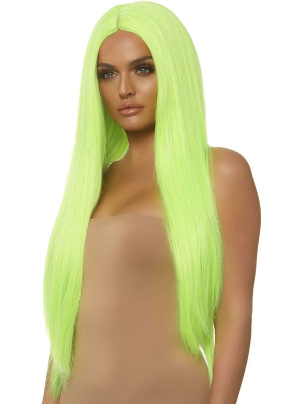 Pruik lang haar neon groen Stacey main product photo