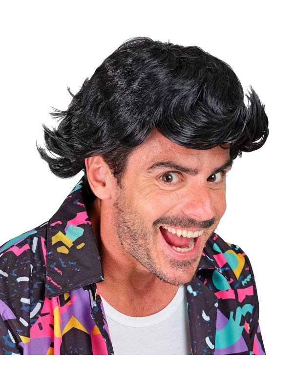 Pruik Zwarte Kuif Heren