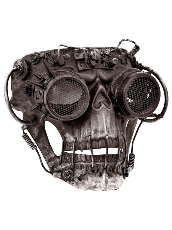 Punk Schedel Masker Zwart