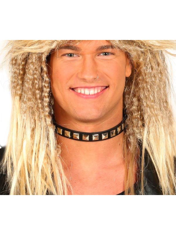 Punker halsband met spikes