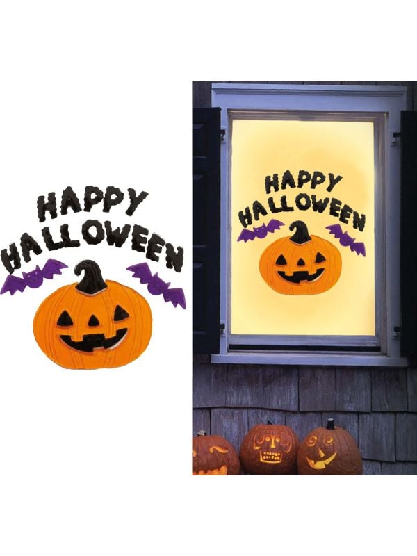 Raamdecoratie 'happy halloween'
