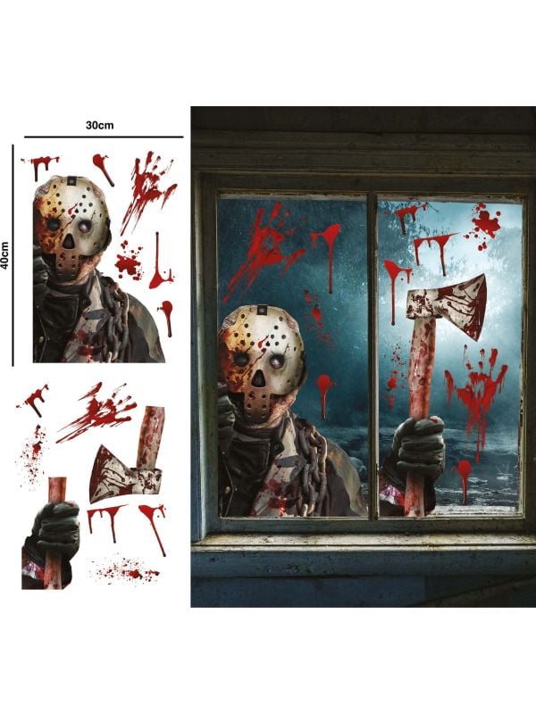 Raamdecoratie Jason Voorhees 30 x 40 cm halloween