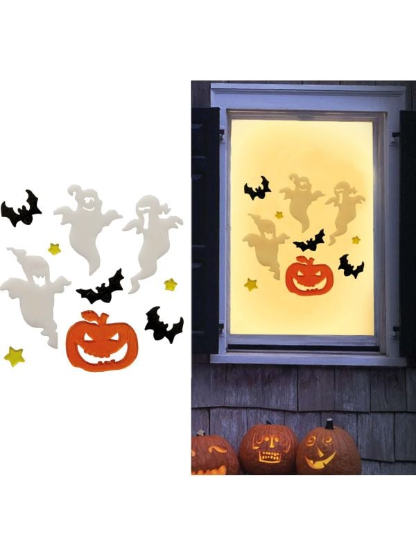 Raamdecoratie spoken 20 x 20 cm halloween