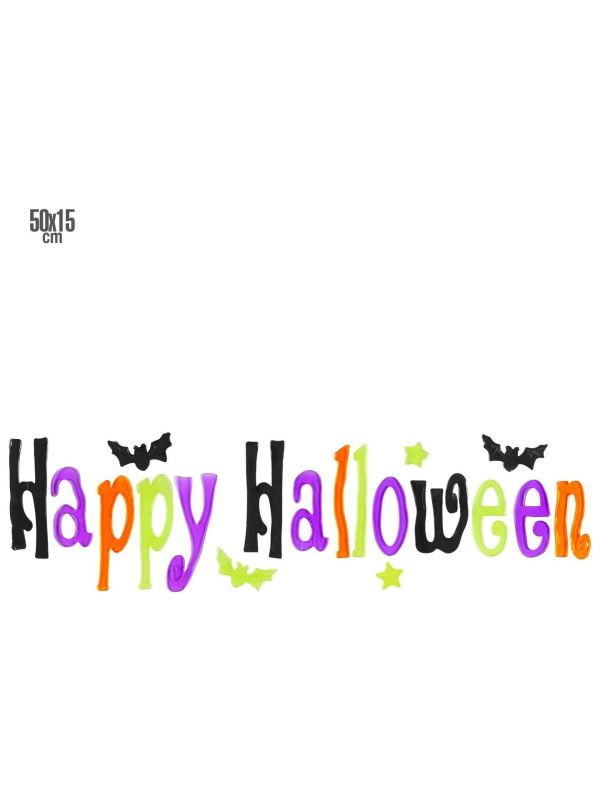 Raamstickers happy halloween gel