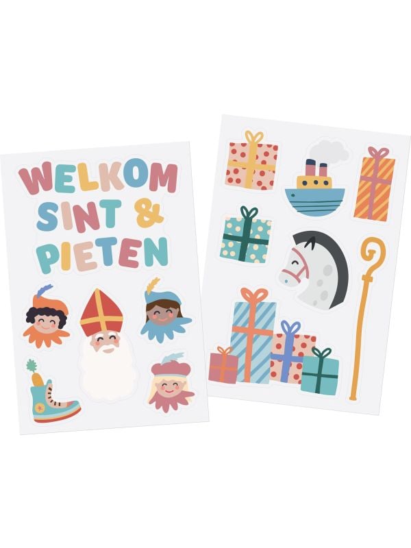 Raamstickers Welkom Sinterklaas - 13 stuks