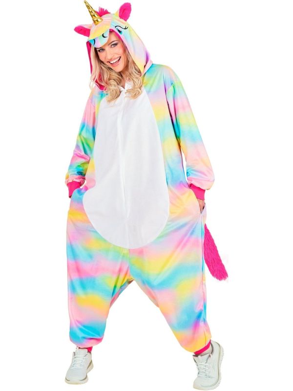 Regenboog Eenhoorn Onesie Volwassenen