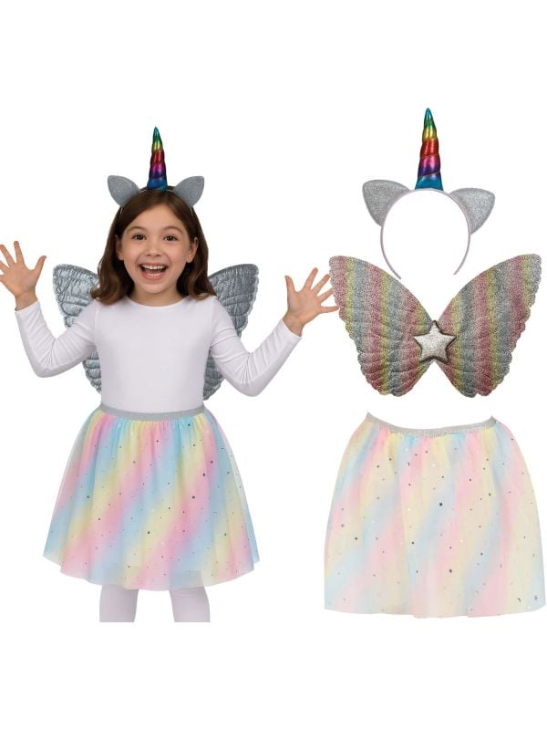 Regenboog Eenhoorn Outfit Kind 3-Delig main product photo
