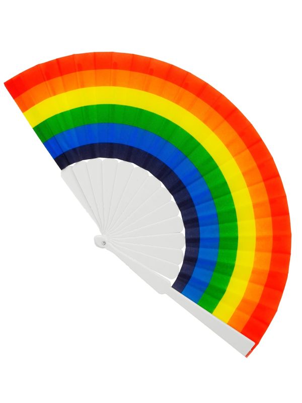 Regenboog Handwaaier Dames Mannen