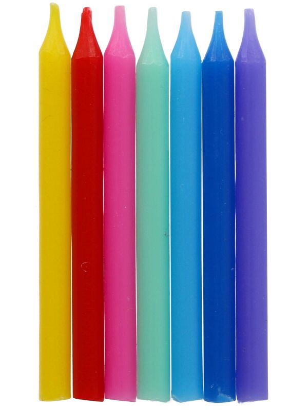 Regenboog kleur kaarsen main product photo