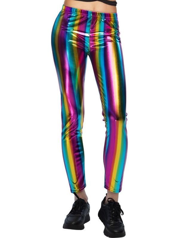 Regenboog Pride Legging Metallic Uitstraling Dames