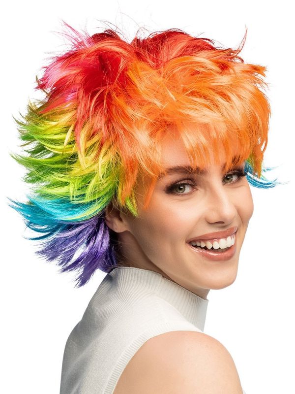 Regenboog Rebel Pruik Dames