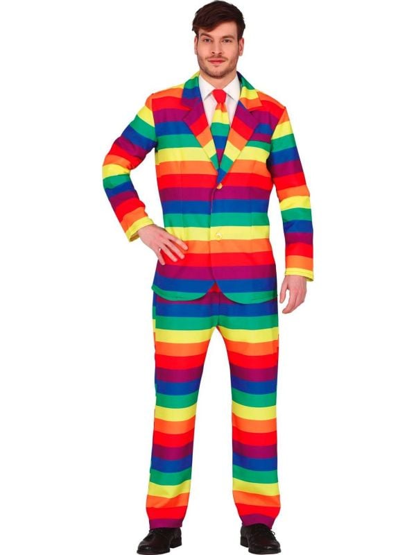 Regenboogpak outfit heren