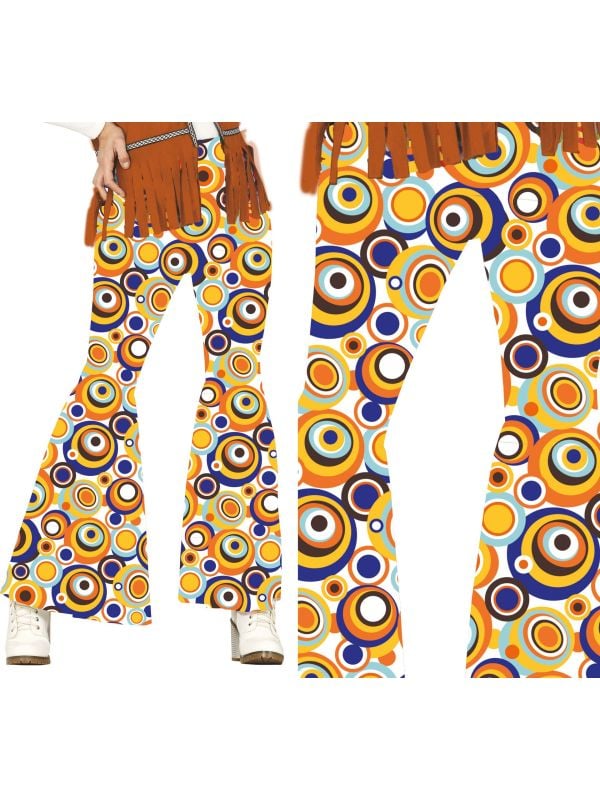 Retro Regenboog Flared Broek Dames