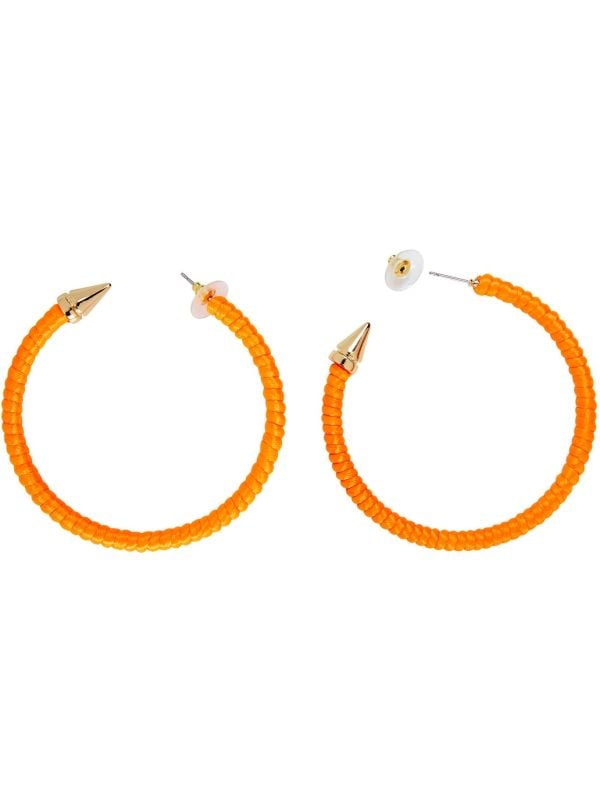 Ring oorbellen neon oranje