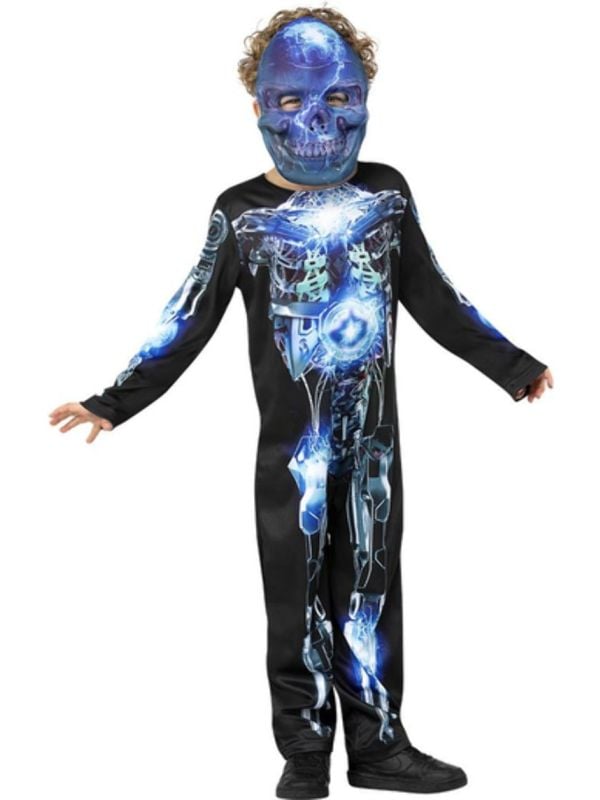 Robot Skelet Kostuum Kinderen Zwart en Blauw main product photo