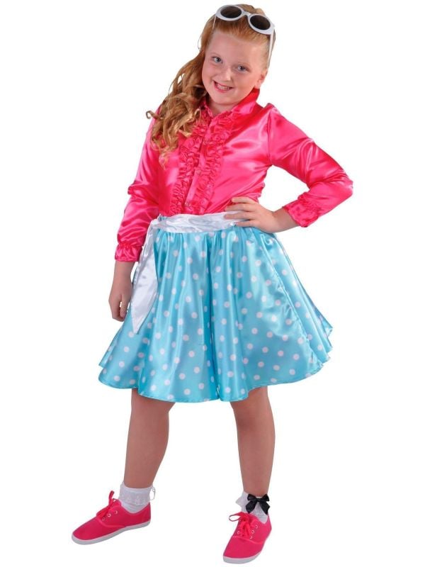Rock'n roll rokje blauw meisjes main product photo