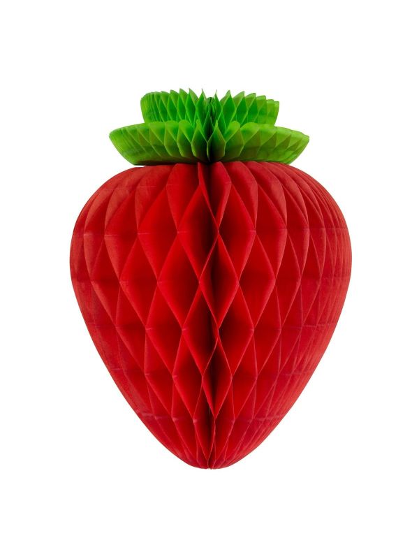 Rode aardbei honingraat decoratie