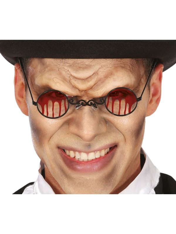 Rode bloederige bril halloween