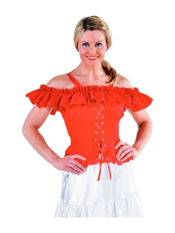 Rode carmen blouse vrouwen main product photo