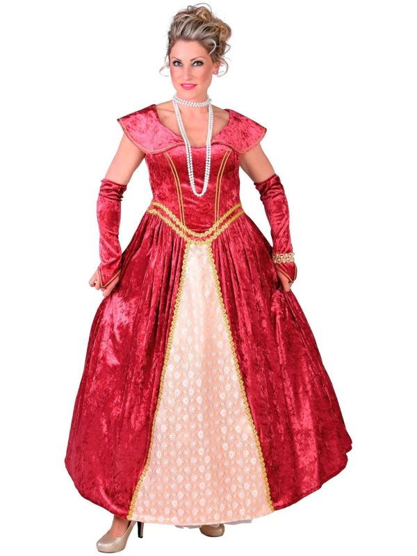 Rode carnavals markiezin jurk vrouwen main product photo